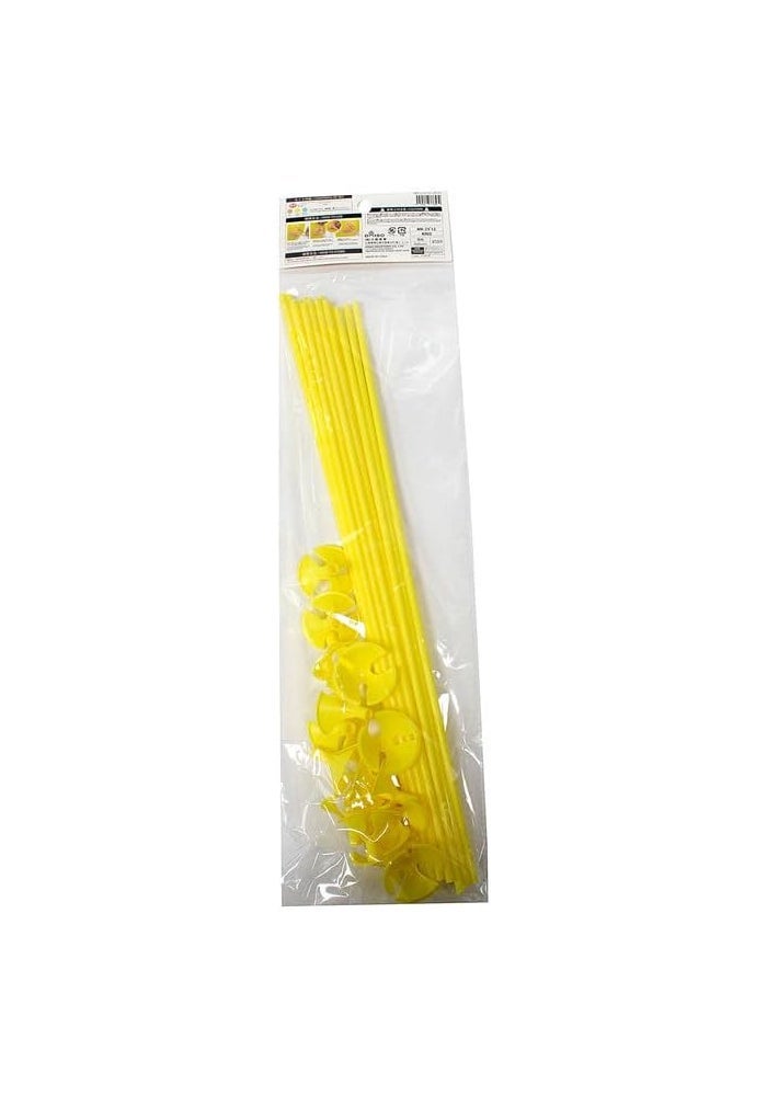 DAISO Yellow Balloon Sticks - 42cm (1.37ft) - Set of 15 - Image 2